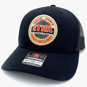 Stihl Chainsaw World's Finest Vintage Patch Hat - All Black Richardson 112